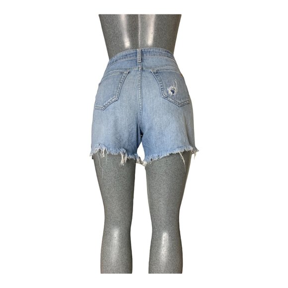 Joe’s Jeans Womens Cut-off Denim Shorts Light Blue Mid-Rise W33xL5 Distressed - Picture 8 of 12